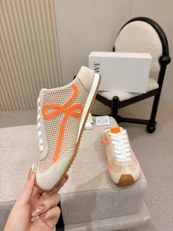 LOEWE Sneakers & Trainers Suede-Mesh (Beige-Orange-White) EU35-46 B10202606031750109
