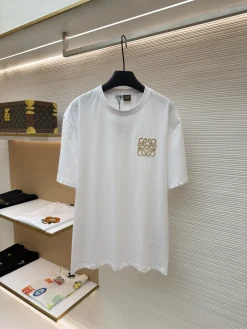 LOEWE T-shirts & Vests Cotton (White-Gold) XS-L A2520260613061679