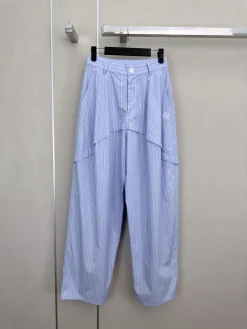 LOEWE Trousers & Shorts Cotton (Light blue-White) S-M-L B60202606010148119