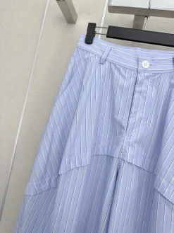 Alternative view of LOEWE Trousers & Shorts Cotton (Light blue-White) S-M-L B60202606010148119