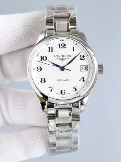 Alternative view of LONGINES Master Collection Automatic L23574870 (White-Blue-Motherofpearl Dial) 34mm A250202606040596419