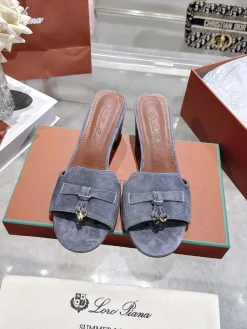 Alternative view of LORO PIANA Sandals & Mules Suede (Blue) EU35-42 B60202606031776119
