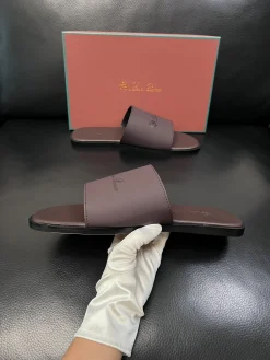 LORO PIANA Slides & Slippers Leather (Brown) EU38-46 A8020260603180199
