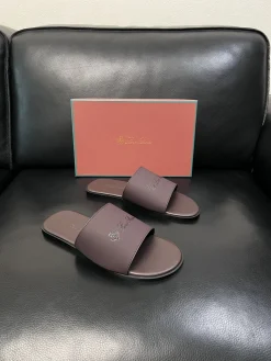 Alternative view of LORO PIANA Slides & Slippers Leather (Brown) EU38-46 A8020260603180199