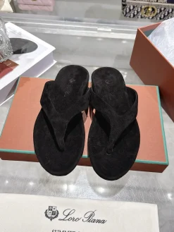 Alternative view of LORO PIANA Slides & Slippers Suede (Black) EU35-42 B20202606031817109