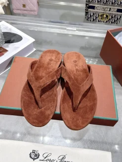 Alternative view of LORO PIANA Slides & Slippers Suede (Brown) EU35-42 B20202606031820109