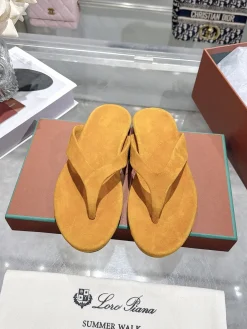 Alternative view of LORO PIANA Slides & Slippers Suede (Orange) EU35-42 B20202606031826109