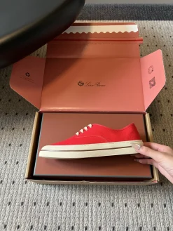 LORO PIANA Sneakers & Trainers Canvas (Red-White) EU35-40 B80202606031841129