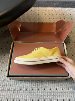 LORO PIANA Sneakers & Trainers Canvas (Yellow-White-Brown) EU35-40 B80202606031832129