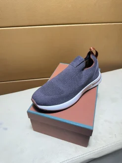 LORO PIANA Sneakers & Trainers Knit (Gray-White-Brown) EU38-44 B0020260603183599