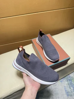 Alternative view of LORO PIANA Sneakers & Trainers Knit (Gray-White-Brown) EU38-44 B0020260603183599