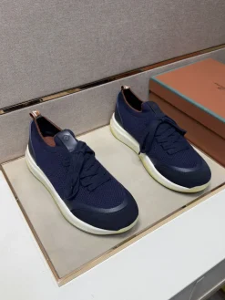 Alternative view of LORO PIANA Sneakers & Trainers Knit (Navy-White-Brown) EU38-44 B21202606031836109