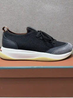 LORO PIANA Sneakers & Trainers Knit-Suede (Black-Grey-White-Brown) EU38-44 B21202606033371109