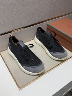 Alternative view of LORO PIANA Sneakers & Trainers Knit-Suede (Black-Grey-White-Brown) EU38-44 B21202606033371109