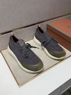 Alternative view of LORO PIANA Sneakers & Trainers Knit-Suede (Gray-Green-White-Brown) EU38-44 B21202606031840109