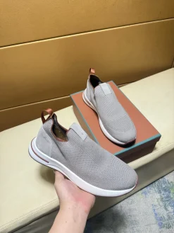 Alternative view of LORO PIANA Sneakers & Trainers Knit-Suede (Grey-White-Brown) EU38-44 B0020260603183899