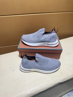 LORO PIANA Sneakers & Trainers Knit-Suede (Grey-White-Brown) EU38-44 B0020260603336599