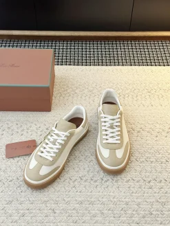 Alternative view of LORO PIANA Sneakers & Trainers Leather-Canvas (Beige-White-Brown) EU35-45 B60202606031853119