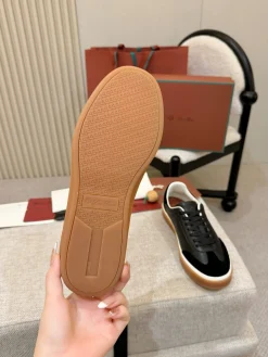 Alternative view of LORO PIANA Sneakers & Trainers Leather-Suede (Black-White-Brown) EU38-46 B50202606031854119