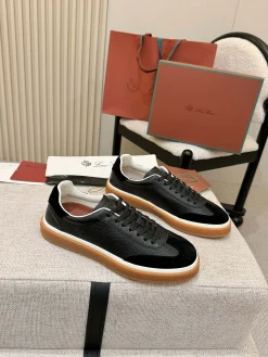 LORO PIANA Sneakers & Trainers Leather-Suede (Black-White-Brown) EU38-46 B60202606031855119