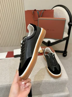 Alternative view of LORO PIANA Sneakers & Trainers Leather-Suede (Black-White-Brown) EU38-46 B60202606031855119