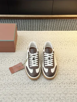LORO PIANA Sneakers & Trainers Leather (White-Brown) EU35-45 B60202606031848119