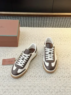 Alternative view of LORO PIANA Sneakers & Trainers Leather (White-Brown) EU35-45 B60202606031848119