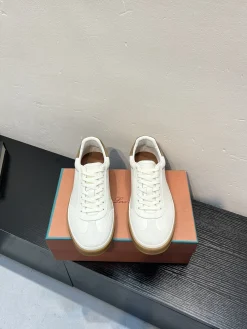 Alternative view of LORO PIANA Sneakers & Trainers Leather (White-Brown) EU38-45 B50202606031850119
