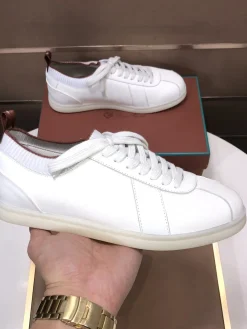 Alternative view of LORO PIANA Sneakers & Trainers Leather (White-Brown) EU38-46 B70202606031851119