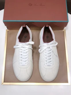 Alternative view of LORO PIANA Sneakers & Trainers Leather (White-Brown) EU38-46 B70202606031852119