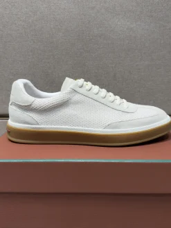 LORO PIANA Sneakers & Trainers Mesh-Suede (White-Brown) EU39-44 B10202606033405109