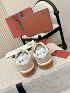 Alternative view of LORO PIANA Sneakers & Trainers Suede (Beige-White-Brown) EU38-46 B60202606031859119