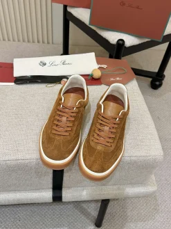 LORO PIANA Sneakers & Trainers Suede (Brown-White) EU38-46 B60202606031865119