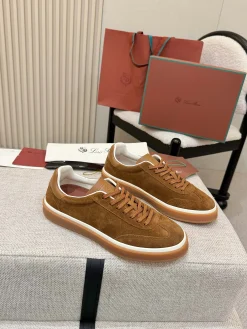 Alternative view of LORO PIANA Sneakers & Trainers Suede (Brown-White) EU38-46 B60202606031865119