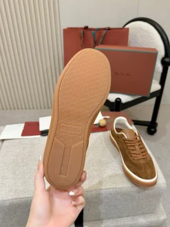 LORO PIANA Sneakers & Trainers Suede (Brown-White-Orange) EU38-46 B50202606031868119