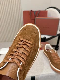 Alternative view of LORO PIANA Sneakers & Trainers Suede (Brown-White-Orange) EU38-46 B50202606031868119
