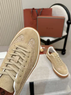 Alternative view of LORO PIANA Sneakers & Trainers Suede-Canvas (Beige-White-Brown) EU38-46 B60202606031886119