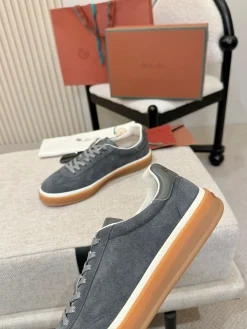 Alternative view of LORO PIANA Sneakers & Trainers Suede (Grey-Brown-White) EU38-46 B60202606031873119