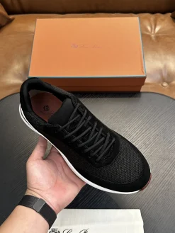 Alternative view of LORO PIANA Sneakers & Trainers Suede-Knit (Black-White-Brown) EU39-44 B50202606031880119