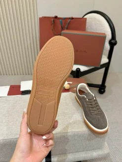 Alternative view of LORO PIANA Sneakers & Trainers Suede-Knit (Brown-White-Orange) EU38-46 B50202606031882119