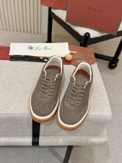 LORO PIANA Sneakers & Trainers Suede-Knit (Brown-White-Orange) EU38-46 B60202606031883119