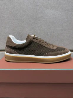 LORO PIANA Sneakers & Trainers Suede-Knit (Brown-White-Tan) EU39-44 B10202606033417109