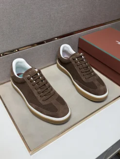 Alternative view of LORO PIANA Sneakers & Trainers Suede-Knit (Brown-White-Tan) EU39-44 B10202606033417109