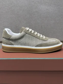 LORO PIANA Sneakers & Trainers Suede-Mesh (Beige-White-Brown) EU39-44 B10202606033416109