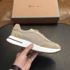 LORO PIANA Sneakers & Trainers Suede-Mesh (Beige-White-Brown) EU39-44 B50202606031888119