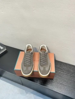 Alternative view of LORO PIANA Sneakers & Trainers Suede-Mesh (Gray-White-Brown) EU38-45 B50202606031889119