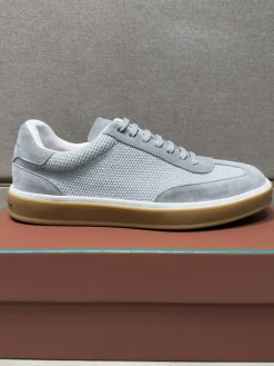 LORO PIANA Sneakers & Trainers Suede-Mesh (Grey-White-Brown) EU39-44 B10202606033418109