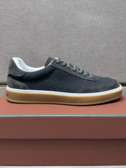 LORO PIANA Sneakers & Trainers Suede-Mesh (Grey-White-Brown) EU39-44 B10202606033419109