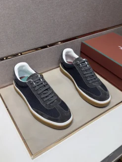 Alternative view of LORO PIANA Sneakers & Trainers Suede-Mesh (Grey-White-Brown) EU39-44 B10202606033419109