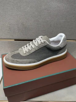 LORO PIANA Sneakers & Trainers Suede-Mesh (Grey-White-Brown) EU39-44 B10202606033420109